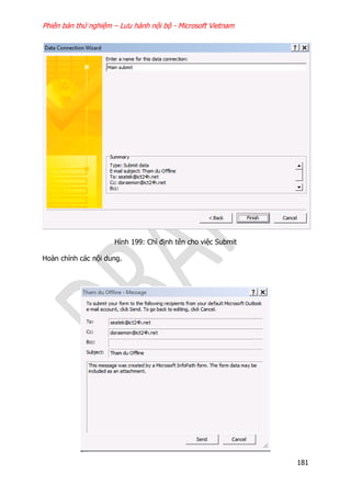 Phiên bản thử nghiệm – Lưu hành nội bộ - Microsoft Vietnam
181
Hình 199: Chỉ định tên cho việc Submit
Hoàn chỉnh các nội dung.
 