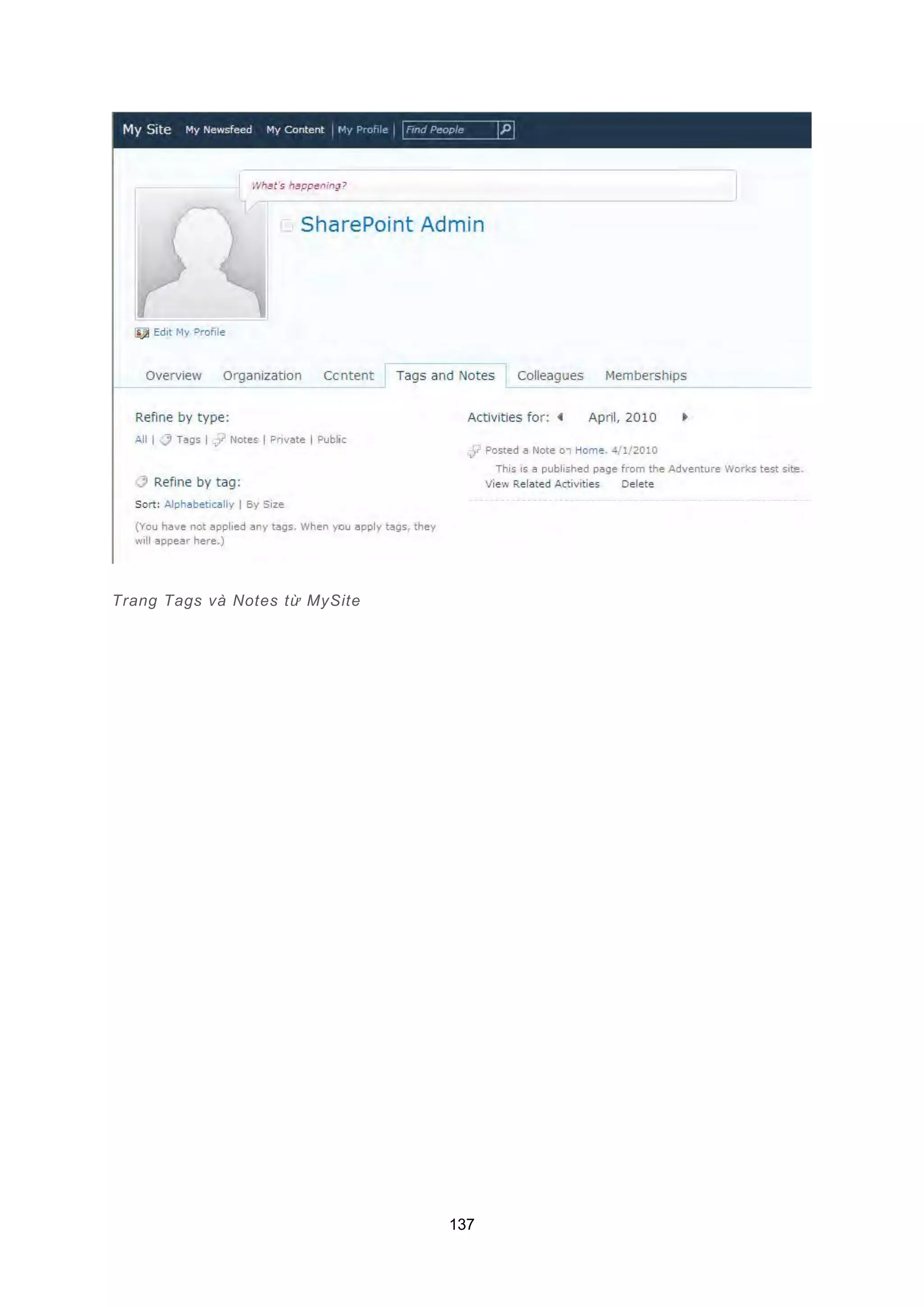 137
Trang Tags và Notes từ MySite
 