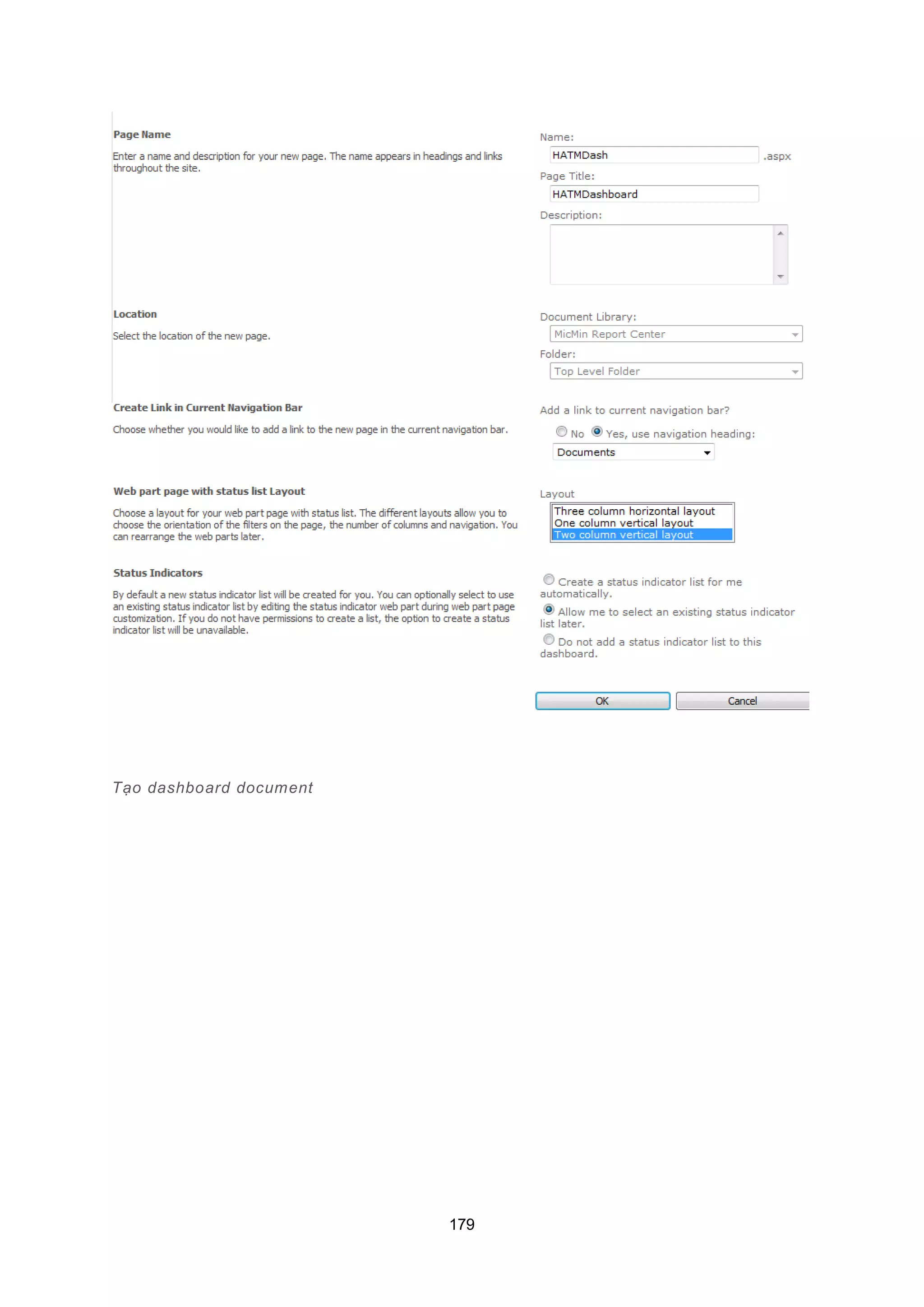 179
Tạo dashboard document
 