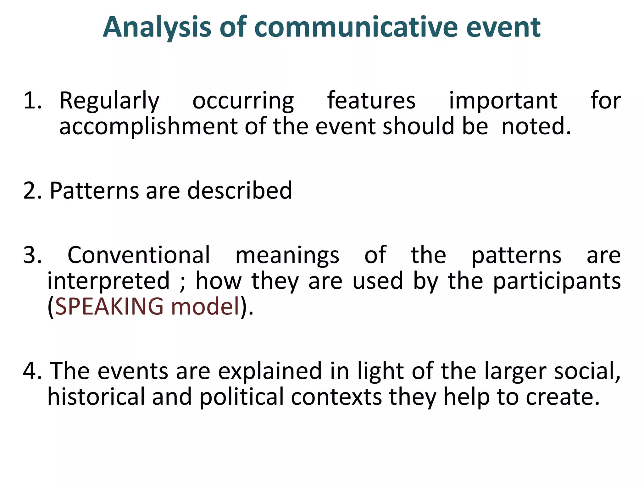 Ethnography of communication | PPTX