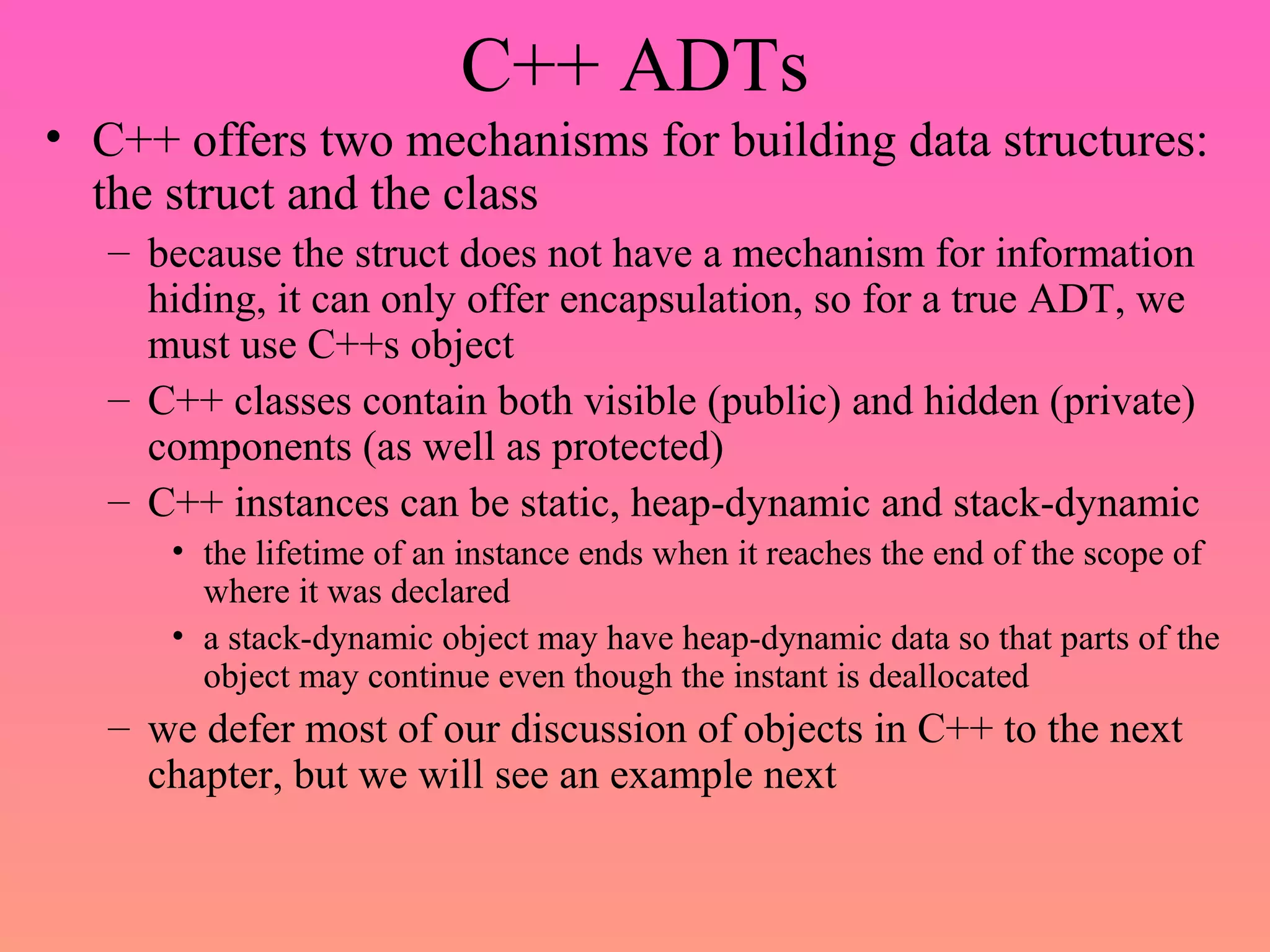 Abstract data types | PPT