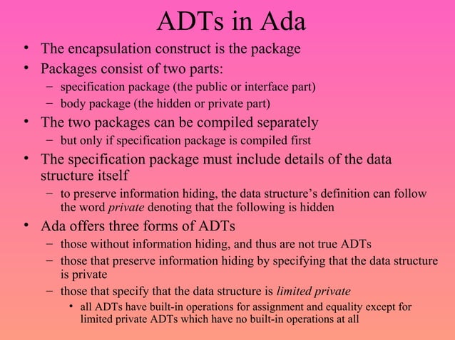 Abstract data types | PPT
