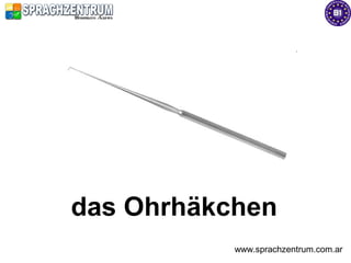 das Ohrhäkchen
           www.sprachzentrum.com.ar
 