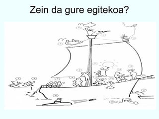 Zein da gure egitekoa?
 