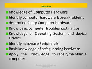 COMPUTER HARDWARE AND NETWORKING SLIDESHARE | PDF