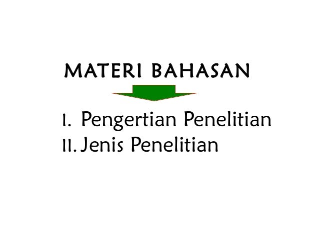 Pengantar Penelitian