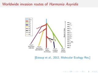 Genetic background of ABC 
skip genetics 
ABC is a recent computational technique that only requires being 
able to sample from the likelihood f (j) 
This technique stemmed from population genetics models, about 
15 years ago, and population geneticists still signi 