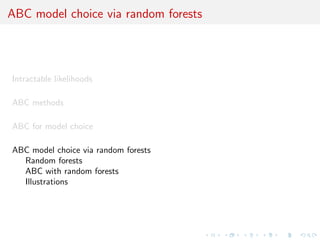 Which summary? 
Fundamental diculty of the choice of the summary statistic when 
there is no non-trivial sucient statistics [except when done by the 
experimenters in the  