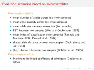 ABC with random forests 
Idea: Starting with 
I possibly large collection of summary statistics (s1i , . . . , spi ) 
(from scienti 
