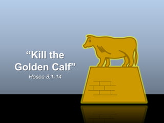 “Kill the Golden Calf” Hosea 8:1-14 