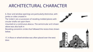 Receding Jambs ROMANESQUE ARCHITECTURE POWERPOINT PRESENTATION | PPTX