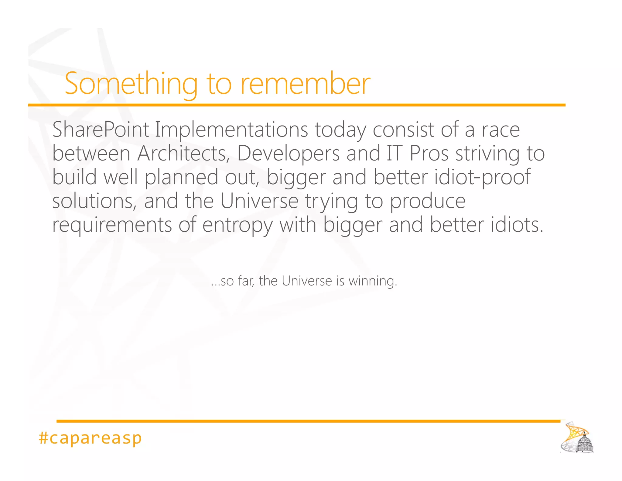 …so far, the Universe is winning.




#capareasp
 