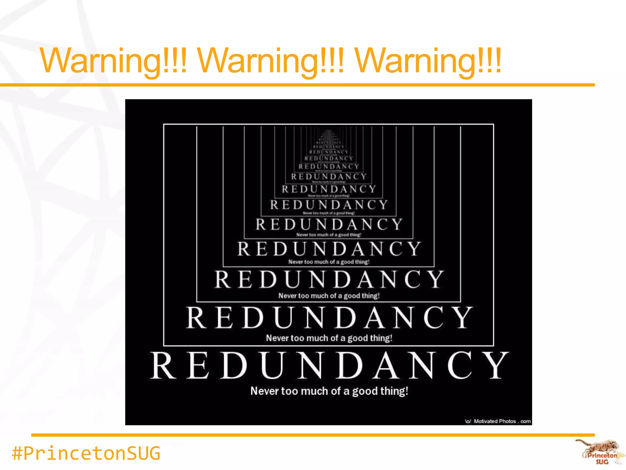 #PrincetonSUG
 