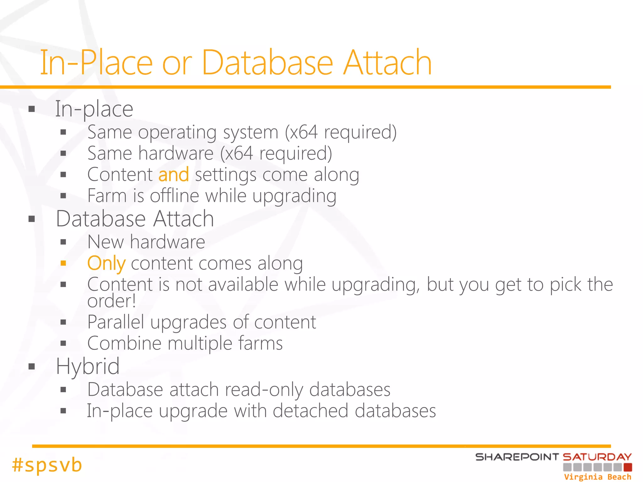 and



        Only




#spsvb
 