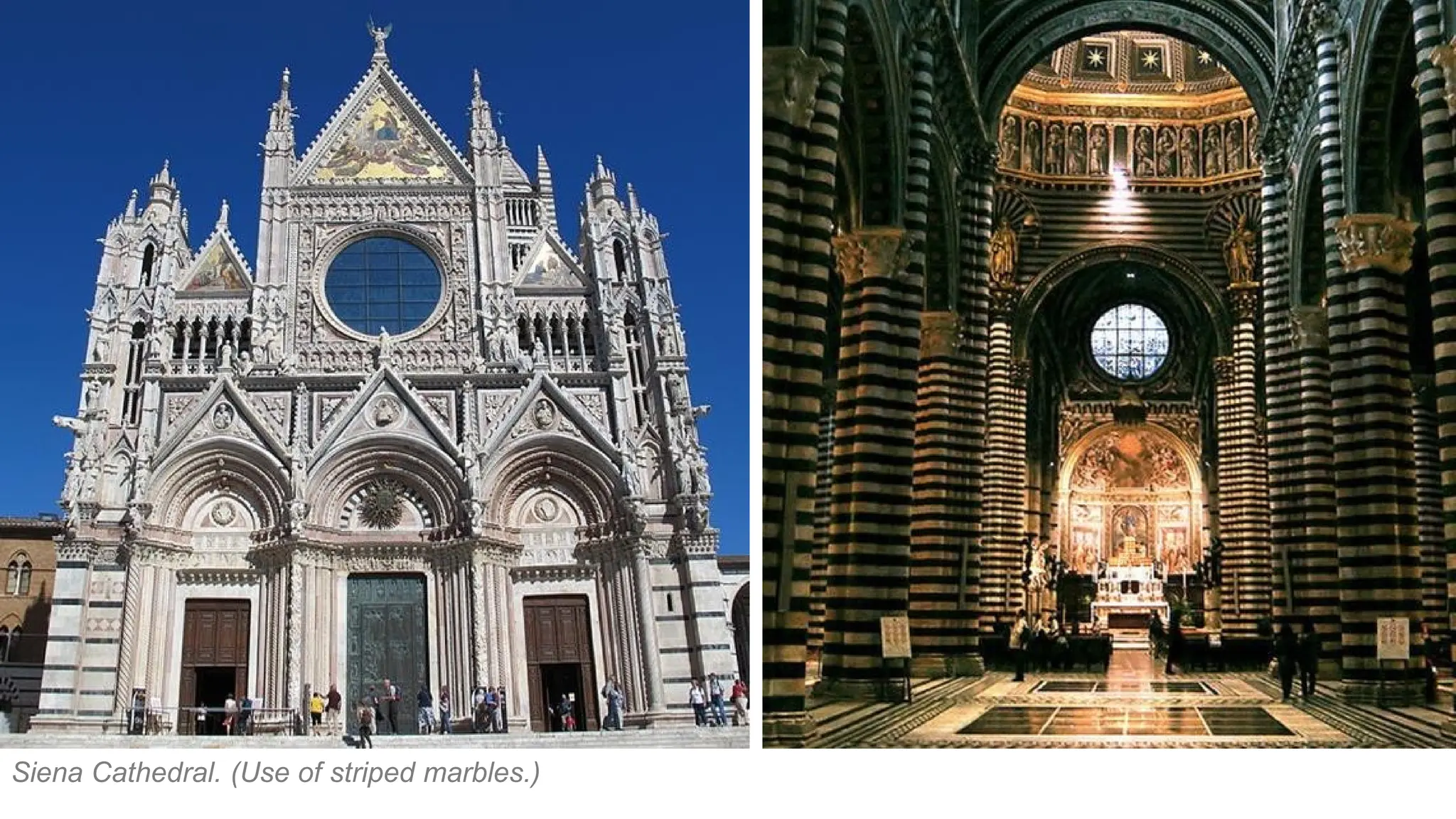 Siena Cathedral. (Use of striped marbles.)
 