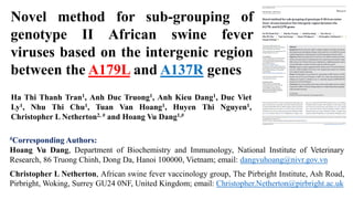Molecular Epidemiology and Genetic Variants of African Swine Fever ...