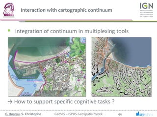 44C. Hoarau, S. Christophe GeoVIS – ISPRS GeoSpatial Week
 Integration of continuum in multiplexing tools
→ How to suppor...