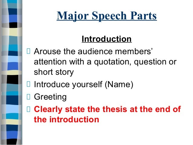 Introduction speech for thesis presentation