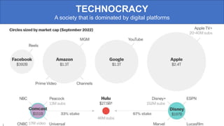 TECHNOCRACY
A society that is dominated by digital platforms
 