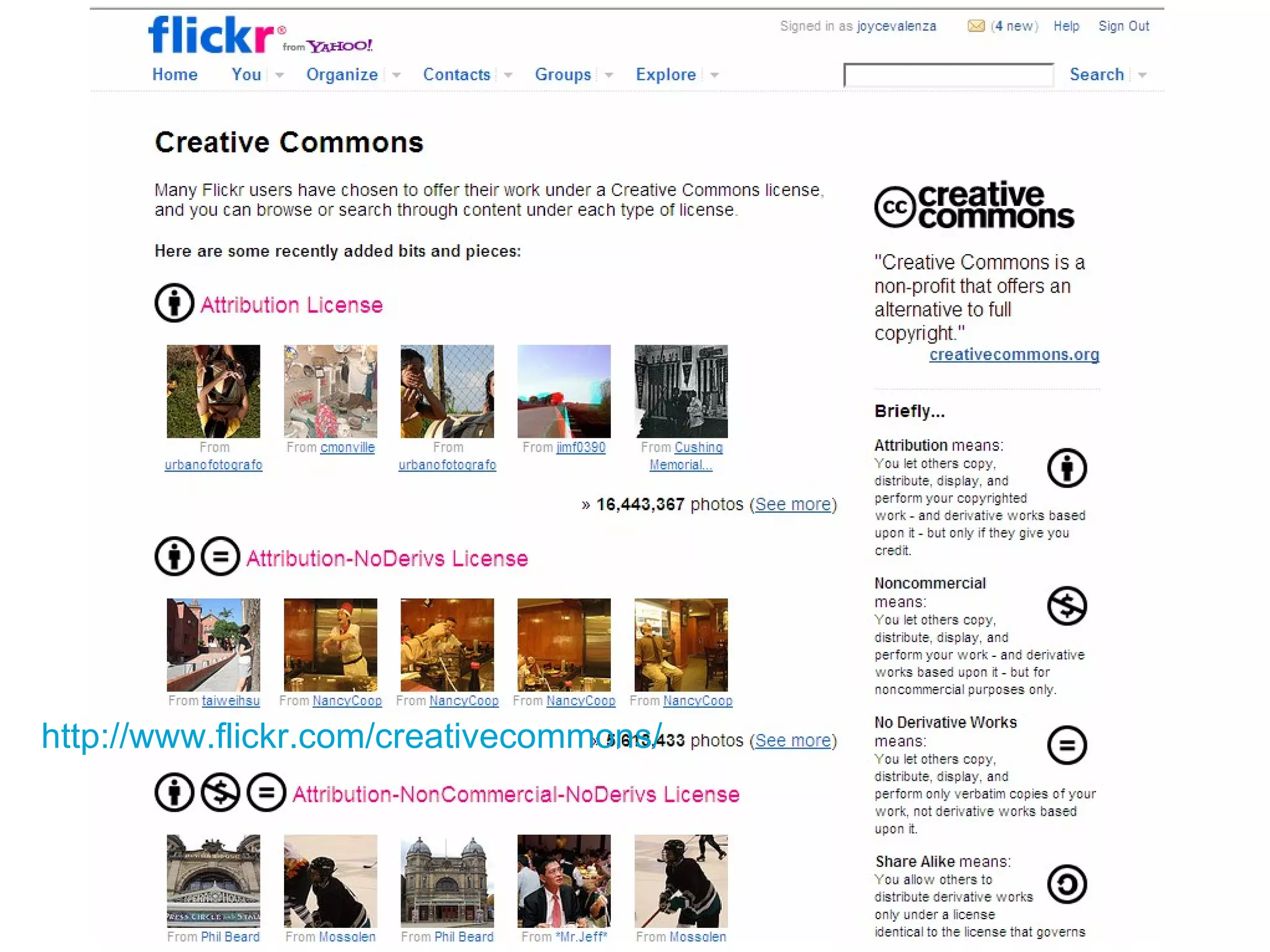 http://www.flickr.com/creativecommons/ 