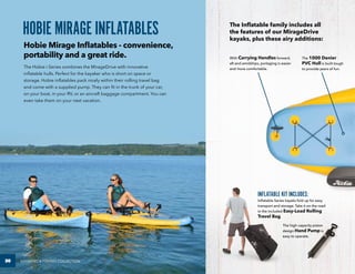 30 KAYAKING & FISHING COLLECTION
The Hobie i-Series combines the MirageDrive with innovative
inflatable hulls. Perfect for...