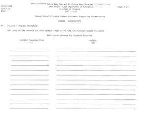 Hoboken BOE Budget 2009 Part 1 of 4