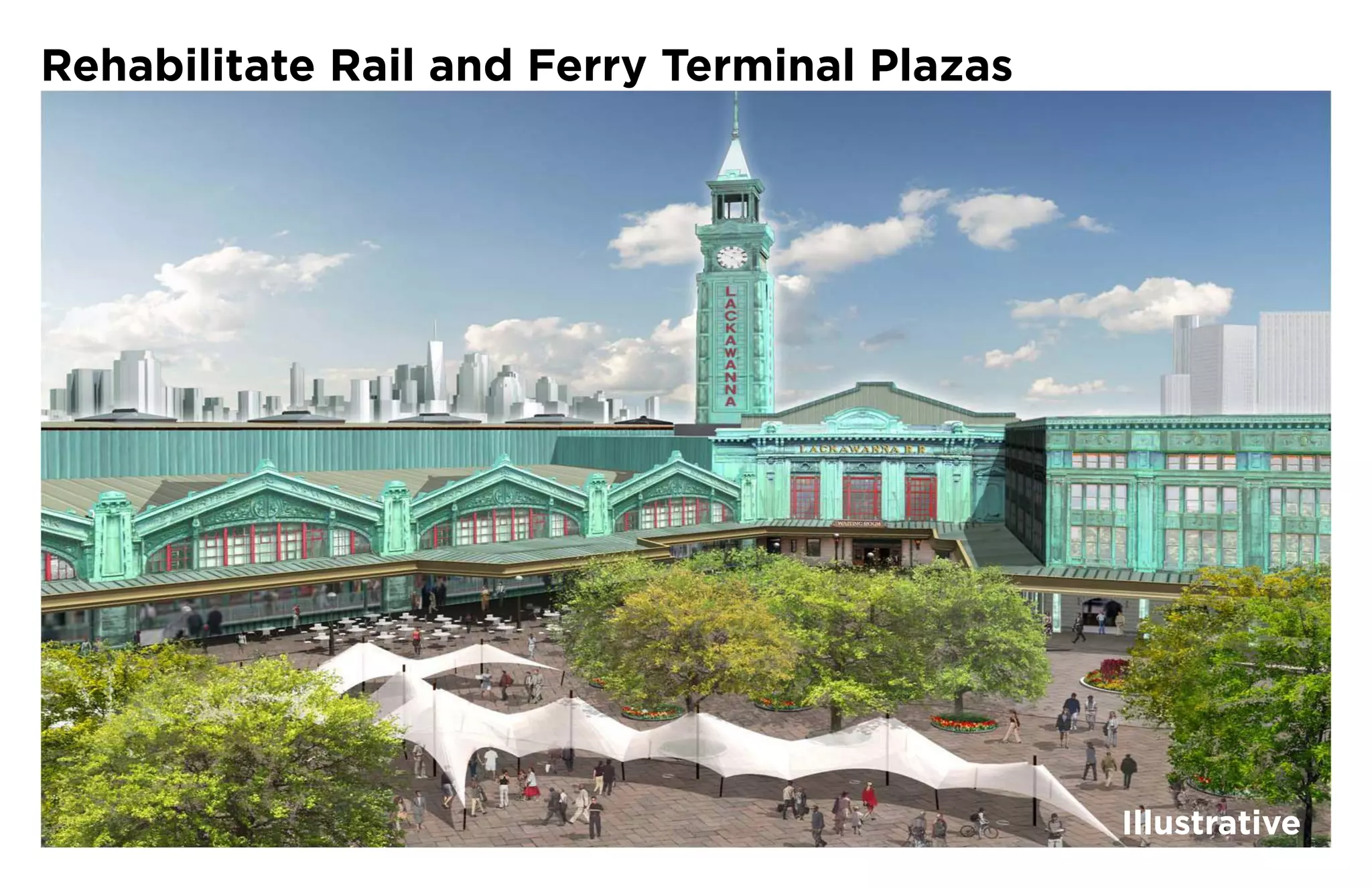 Rehabilitate Rail and Ferry Terminal Plazas




                                              Illustrative
 