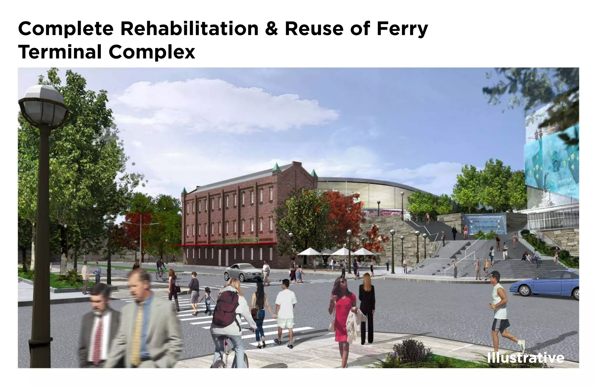 Complete Rehabilitation & Reuse of Ferry
Terminal Complex




                                           Illustrative
 