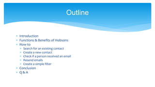 Hobsons CRM Training | PPT