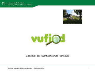 VuFind Bibliothek der Fachhochschule Hannover 