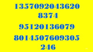 124
1357092043620
8374
95120136079
8014507609305
246
 