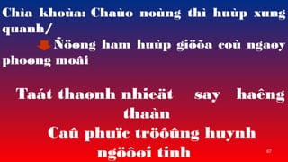 67
Cha khoa: Chao nong th hup xung
quanh/
???ng ham hup gi??a co nga?y
pho?ng mo?i
Tat tha?nh nhie?t say hang
than
Ca? phu?c tr???ng huynh
ng???i tinh
 
