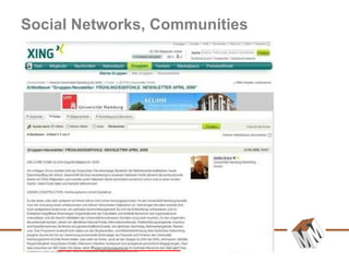 Social Networks, Communities 