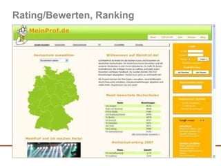 Rating/Bewerten, Ranking 
