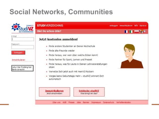 Social Networks, Communities 