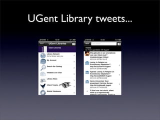 UGent Library tweets...
 