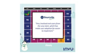 “Invu involved end-users from
the very start, which has
made user adoption far easier
to implement.”
 