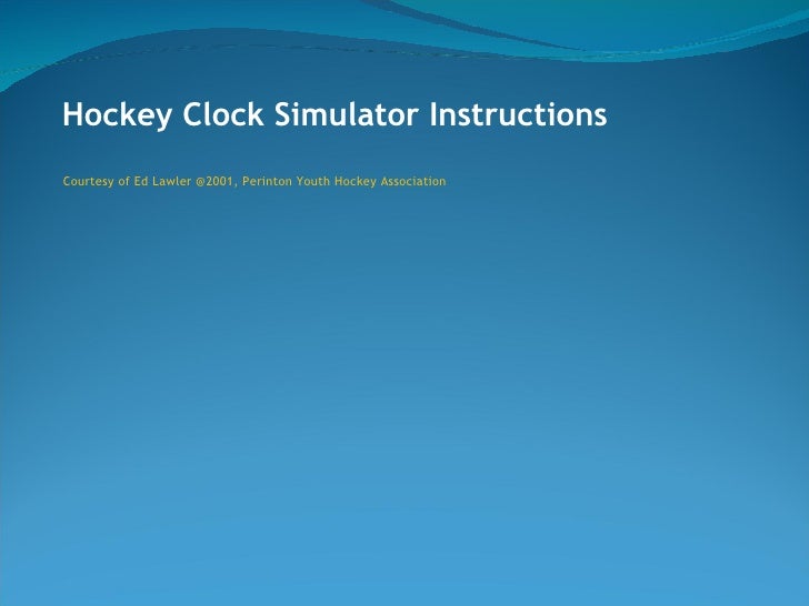Hockey Clock Simulation