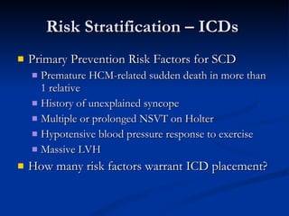 Hcd Risk HYPERTROPHIC OBSTRUCTIVE CARDIOMYOPATHY (HOCM) | PPT