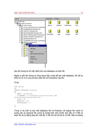 Hoc sql server 2000 | PDF