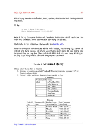 Hoc sql server 2000 | PDF