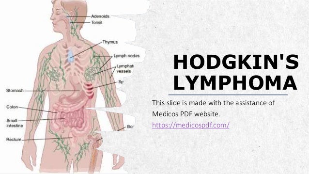 ALPINE SKI HOUSE
HODGKIN'S
LYMPHOMA
This slide is made with the assistance of
Medicos PDF website.
https://medicospdf.com/
 