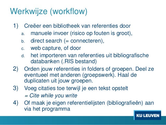 Hoe maak ik een goede bibliografie - Inleiding