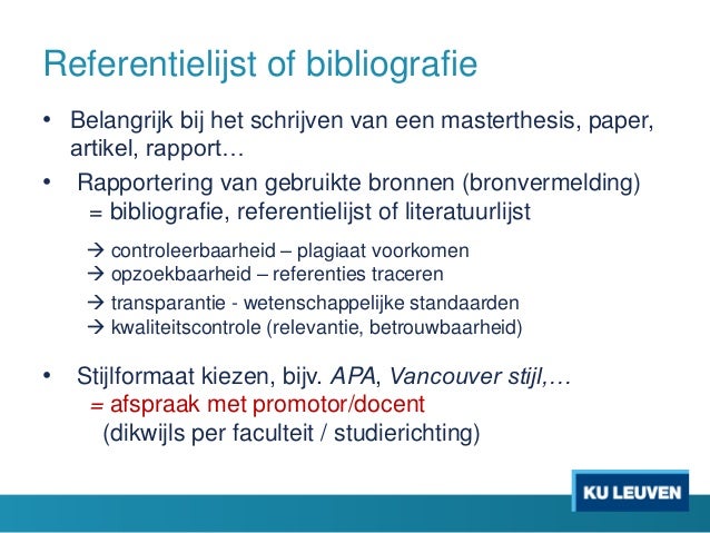 Hoe maak ik een goede bibliografie - Inleiding