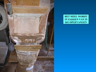 HET MEEL WORDT IN ZAKKEN VAN 25 KG OPGEVANGEN 