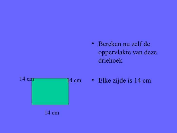oppervlakte gelijkzijdige driehoek