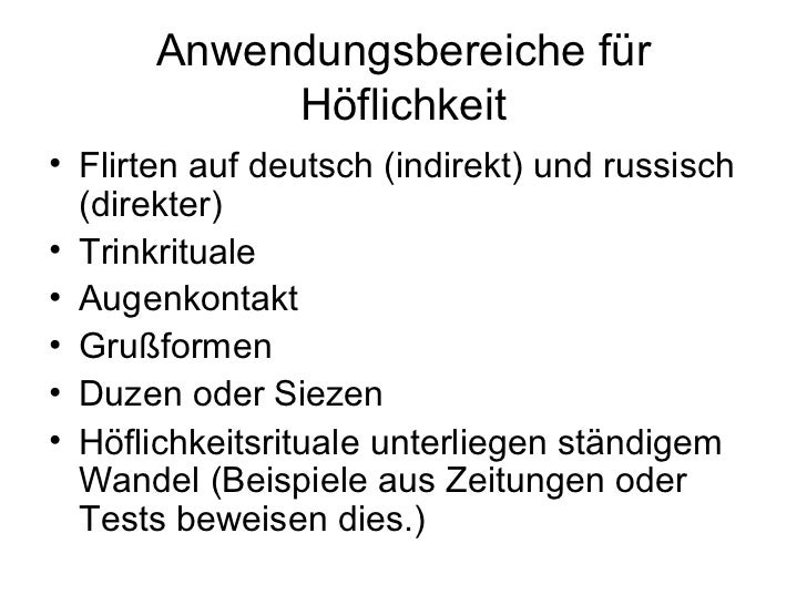 Flirten auf russisch