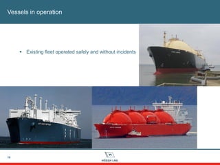 18
Vessels in operation
 Existing fleet operated safely and without incidents
 