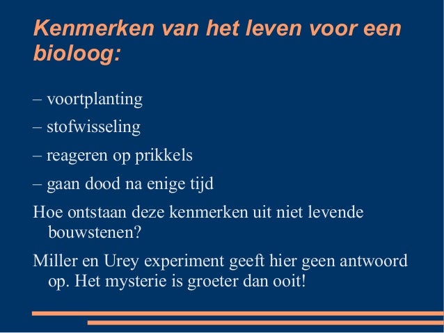 Hoe is het leven ontstaan,