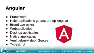 Hoe kies ik het juiste javascript front end framework? | PDF